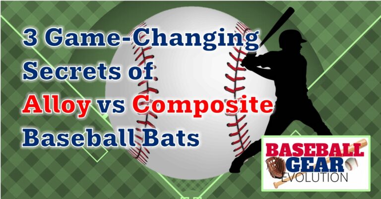 Green Baseball Field background with large Baseball Title for Post on 3 Game-Changing Secrets of Alloy vs Composite Baseball Bats