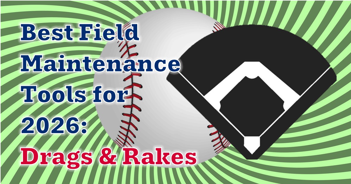Geometric abstract pattern in green and blue for blog Post on Best Field Maintenance Tools for 2026 Drags & Rakes